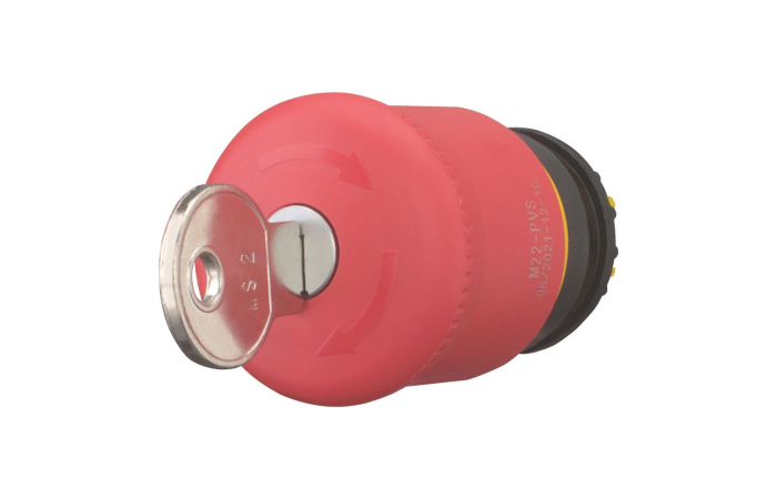 Galvutė mygtukui STOP su raktu M22-PVS - EATON