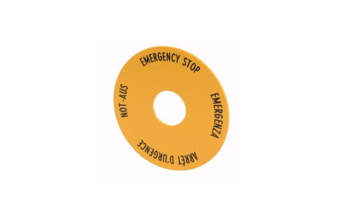 Lentelė su užrašais geltona M22-XAK1 - EATON