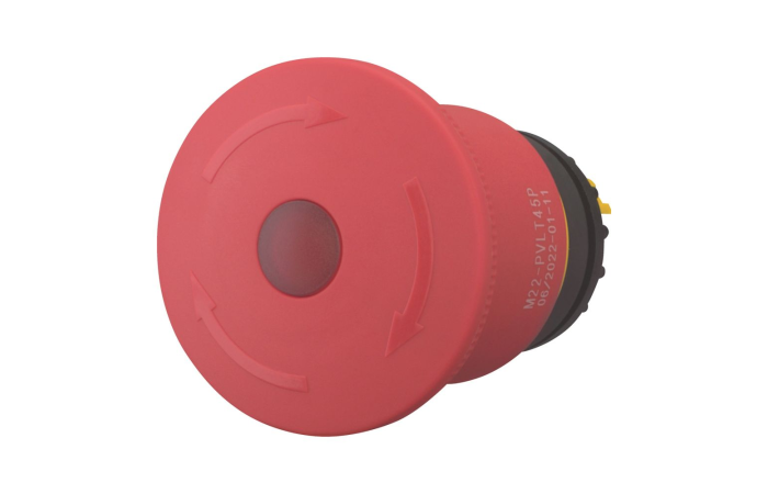 Galvutė mygtukui STOP su fiksacija 45mm su apšvietimu M22-PVLT45P - EATON