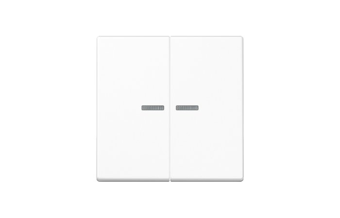 Klavišas dvigubas jungikliui su apšvietimu baltas A - JUNG