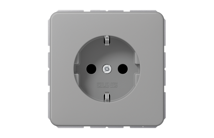 Lizdas p/t SCHUKO be rėmelio pilkas 16A 250V CD - JUNG