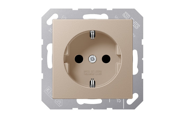 Lizdas p/t SCHUKO šampano spalvos 16A 250V A - JUNG