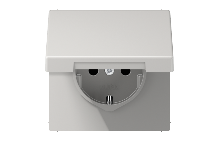 Lizdas p/t SCHUKO hermetinis šviesiai pilkas 16A 250V LS - JUNG