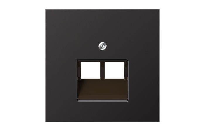 Dangtelis dvigubas UAE lizdui aliumininis dark LS - JUNG