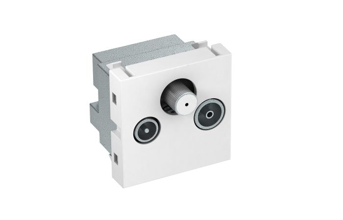 Lizdas TV/R/SAT kanalui plokščias Rapid 45 baltas ANT-3SD RW1 - OBO BETTERMANN