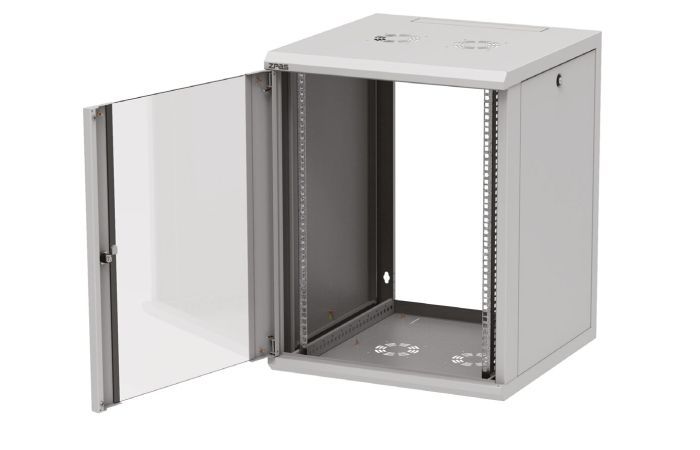 Spinta sieninė 600x450x546 19" 10U pilka, nuimami šonai, stiklinės durys Z-CUBE 450 - ZPAS