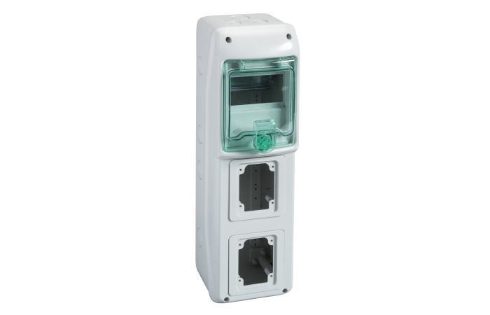 Skydelis v/t 5 (1x5) modulių IP65 2 angos lizdams skaidrios durys Mureva - SCHNEIDER ELECTRIC