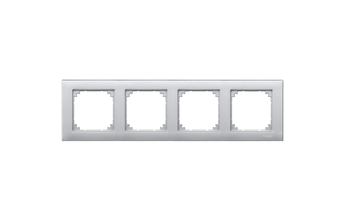 Rėmelis keturgubas aliuminio spalvos M-plan - SCHNEIDER ELECTRIC