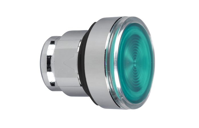 Galvutė mygtukui žalia skaidri be fiksacijos IP66 LED ZB4 Harmony - SCHNEIDER ELECTRIC