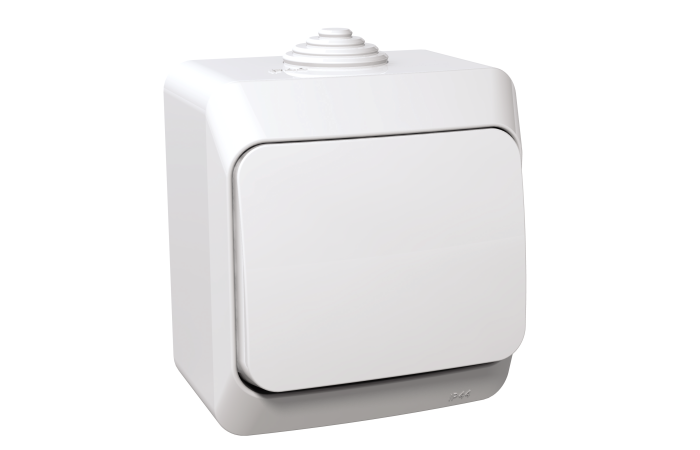 Perjungiklis v/t viengubas IP44 baltas 16A 250V CEDAR PLUS - SCHNEIDER ELECTRIC