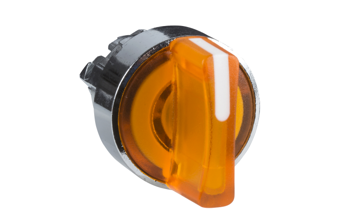 Galvutė perjungikliui 2 padėčių 22mm oranžinė skaidri su fiksacija su LED pašvietimu IP66 ZB4 Harmony - SCHNEIDER ELECTRIC