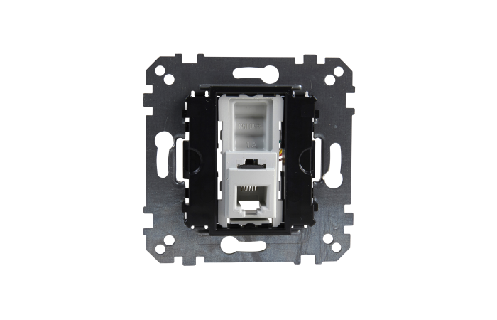 Lizdas p/t telefono be rėmelio 6 kontaktų RJ12 System M - SCHNEIDER ELECTRIC