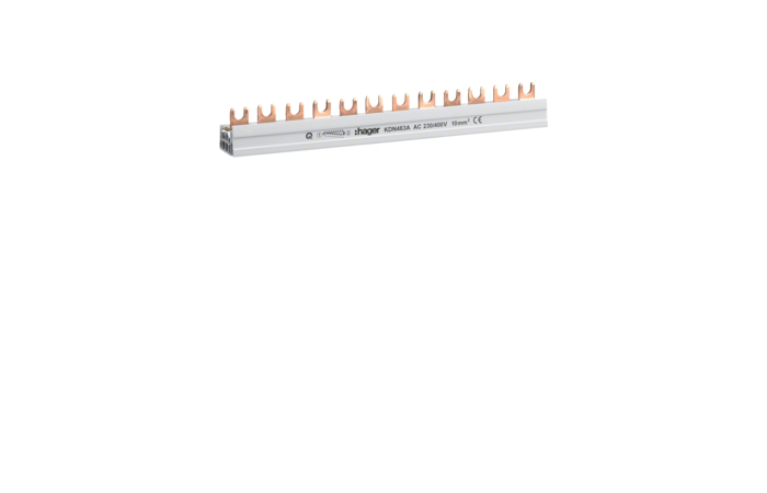 Šyna komutacinė 4P 10mm2 12 modulių šakutė - HAGER