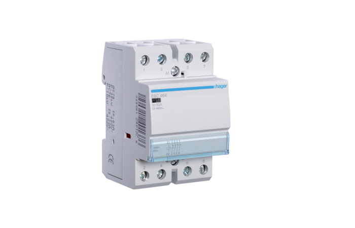Kontaktorius 4P 63A 230V AC 4nc 3 modulių - HAGER