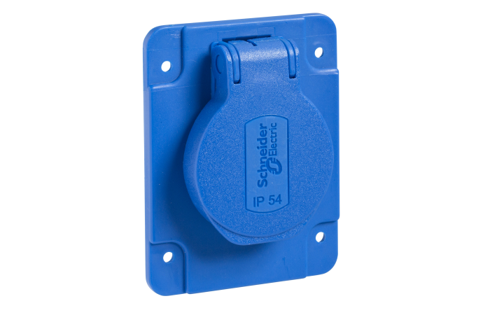 Lizdas SCHUKO į/l 16A 230V IP54 mėlynas - SCHNEIDER ELECTRIC