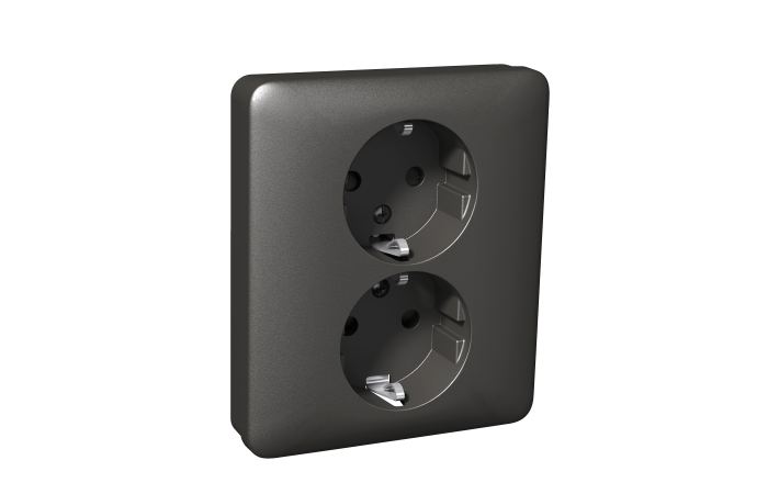 Lizdas p/t dvigubas antracito spalvos Exxact X-T - SCHNEIDER ELECTRIC