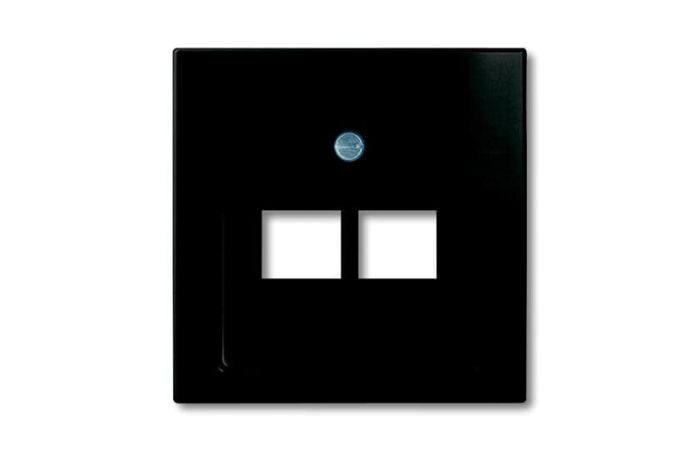 Dangtelis kompiuteriniam lizdui dvigubas RJ45 juodos spalvos 1803-02-95-507 Basic 55 - ABB
