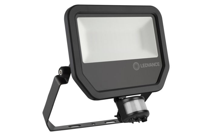 Prožektorius LED 50W IP65 4000K 5500lm juoda su judesio jutikliu Floodlight - LEDVANCE