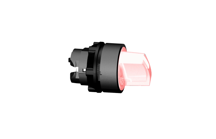 Galvutė perjungikliui 2 padėčių 22mm raudona skaidri su fiksacija su LED pašvietimu IP66 ZB5 Harmony - SCHNEIDER ELECTRIC