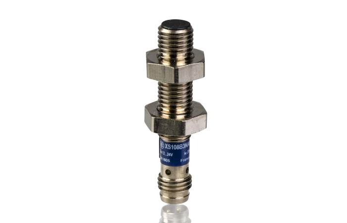 Jutiklis induktyvinis M8 L42.5mm Sn2.5mm 12-24V DC 3-laidis 1no PNP XS108B3PAM8 - TELEMECANIQUE
