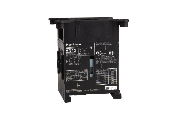 Kirtiklis 3P 12A 4kW IP20 AC-23A korpusas Mini-Vario TeSys - SCHNEIDER ELECTRIC