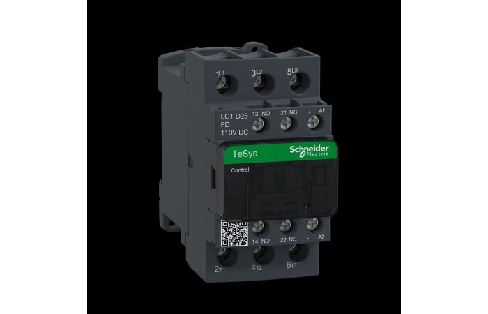 TeSys D kontaktorius LC1D. 3P. 3 N/O jegos kontakta, LC1D25FD, , CONTACTORS & MOTOR PROTECTION STANDARD OFFER < 150, TESYS CONTACTORS - SCHNEIDER ELECTRIC (pavadinimas tikslinamas)