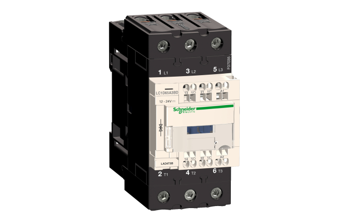 TeSys D3 kontaktorius AC3 30kW 65A, valdymas (spyr, LC1D65A3F7, , CONTACTORS & MOTOR PROTECTION STANDARD OFFER < 150, TESYS CONTACTORS - SCHNEIDER ELECTRIC (pavadinimas tikslinamas)
