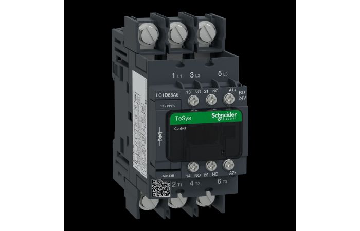 TeSys D3 kontaktorius ?ie diniams pajungimams AC3 3, LC1D65A6BD, , CONTACTORS & MOTOR PROTECTION STANDARD OFFER < 150, TESYS CONTACTORS - SCHNEIDER ELECTRIC (pavadinimas tikslinamas)