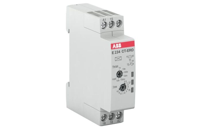 Relė laiko modulinė 0.05-100val įj.vėlin 1co 24-240V AC, CT-ERD.12 - ABB