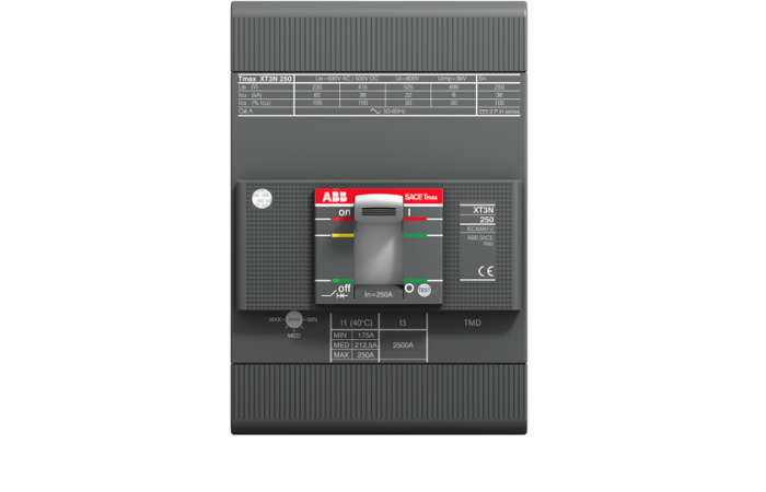 Automatas 3P 250A 36kA XT3N250 TMD - ABB