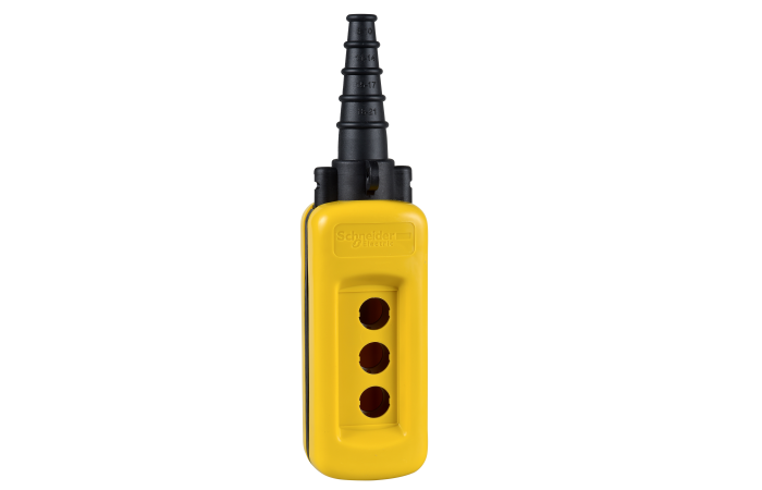 Postas valdymo 3 mygtukų nešiojamas tuščias IP65 geltonos spalvos XACA Harmony - SCHNEIDER ELECTRIC