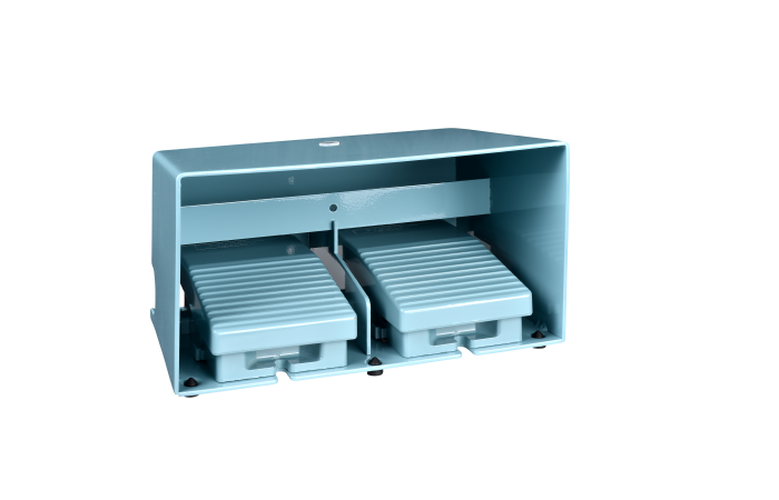 Jungiklis kojinis dvigubas 2no+2nc IP66 su dangčiu mėlynas XPEM Harmony - SCHNEIDER ELECTRIC