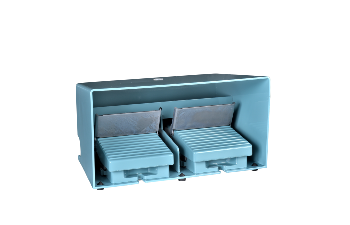 Jungiklis kojinis dvigubas 2x 1no+1nc su apsauga ir trigeriu mėlynas IP66 XPEM Harmony - SCHNEIDER ELECTRIC