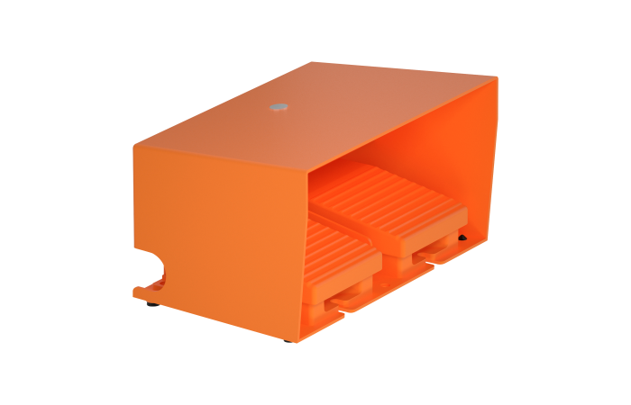 Jungiklis kojinis dvigubas 2no+2nc IP66 su dangčiu oranžinis XPER Harmony - SCHNEIDER ELECTRIC