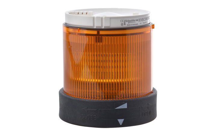 Švyturėlis oranžinis BA15d/LED 24V AC/24-48V DC D70 mirksintis be lempos XVBC Harmony - SCHNEIDER ELECTRIC