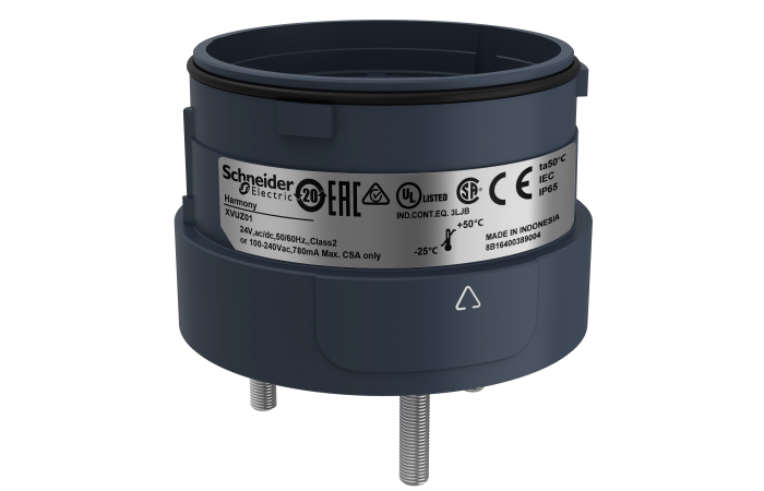 Tvirtinimas švyturėliui D60mm 3 kontaktų juodas XVU Harmony - SCHNEIDER ELECTRIC