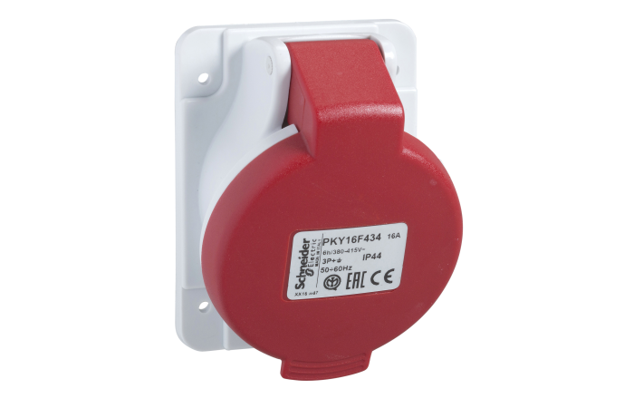 PK 16A 3P+PE 6h IP-44 k-ligzda n/t.skapim 380V, PKY16F434, INDUSTRIAL SOCKET OUTLETS, PRATIKA LV SOCKETS AND PLUGS, SOCKET LV MOB.16 AN - SCHNEIDER ELECTRIC (pavadinimas tikslinamas)