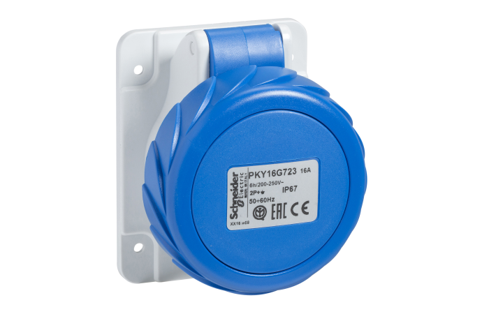 PANEL SOCKET STRAIGHT PRATIKA CONNECT, PKY32G723, INDUSTRIAL SOCKET OUTLETS, PRATIKA LV SOCKETS AND PLUGS, SOCKET LV MOB.16 AN - SCHNEIDER ELECTRIC (pavadinimas tikslinamas)