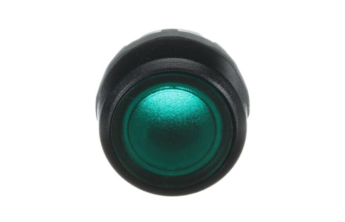 Galvutė mygtukui žalia skaidri MP1-11G - ABB