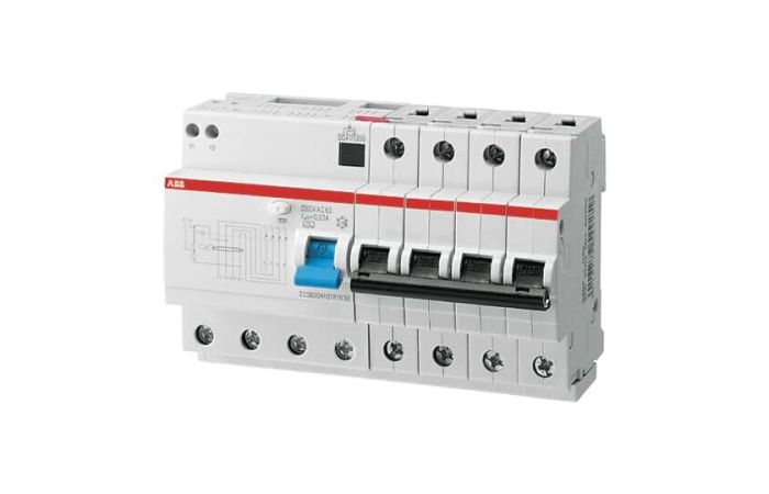 Relė srovės nuotėkio RCBO 4P 25A C 30mA su automatu AC-tipas DS204AC-C25/0.03 - ABB