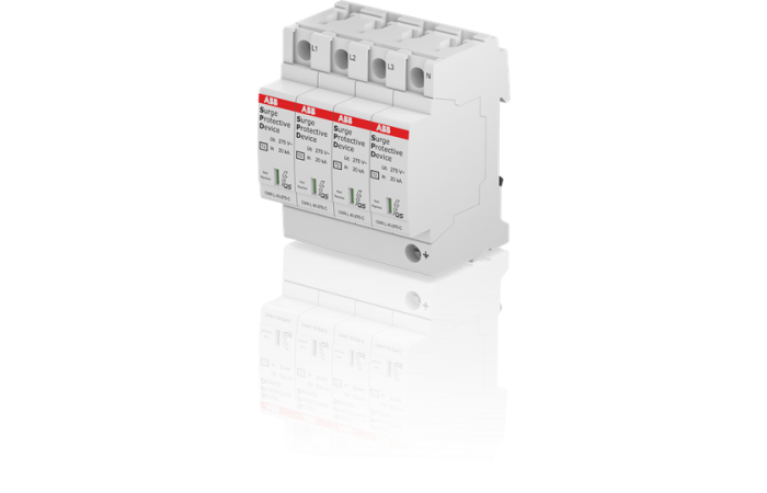 Apsauga viršįtampių 4P C 40kA 2 tipo OVR T2 4L 40-275 P QS - ABB