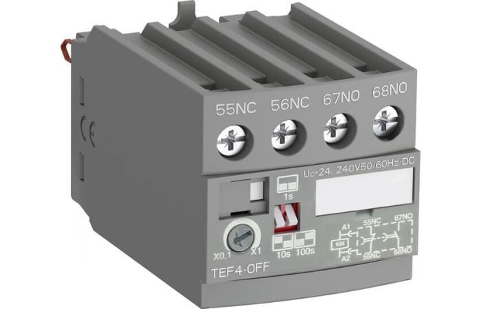 Blokas išjungimo vėlinimo 24...240V AC/DC 1no+1nc TEF4-OFF - ABB