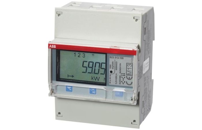 Skaitiklis elektros energijos 3F 65A tiesioginis 4 tarifai MID M-Bus 4 modulių Silver B23 313-100 - ABB