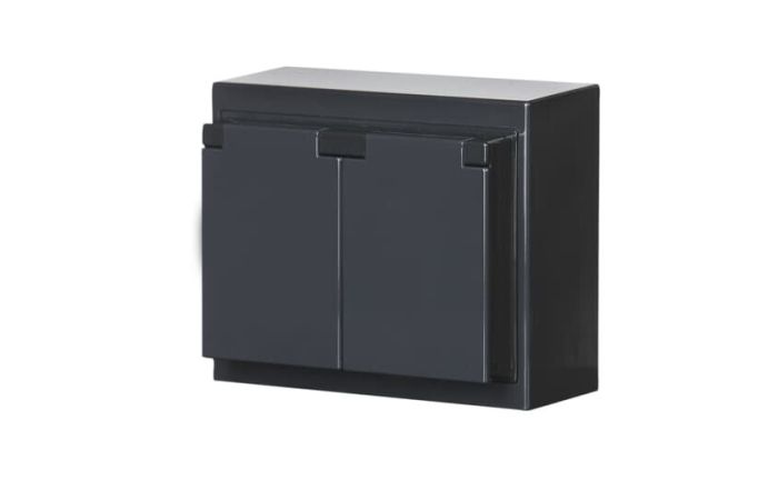 Lizdas v/t dvigubas IP44 juodas 302ESW-81 - ABB