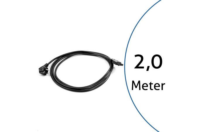 Kabelis su kištuku lizdų blokams prijungti GST18/3 2m H05VV-F 3x1.5mm2 juodas - BACHMANN