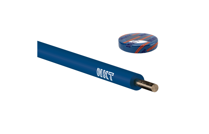 Laidas H07V-U 2.5mm2 450/750V mėlynas RAL5010 [Ritė po 100m] - NKT