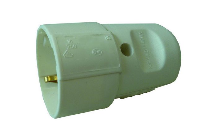 Lizdas a/k SCHUKO su įžeminimu 3x2.5mm2 16A/250V IP20 baltas PSKU17 - PROTEC