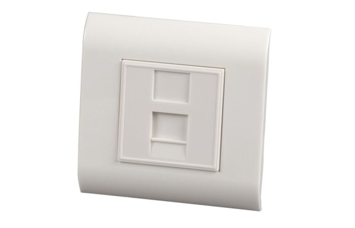 Dangtelis viengubas kompiuterio RJ45 keystone baltas 45x45mm - EFB-ELEKTRONIK