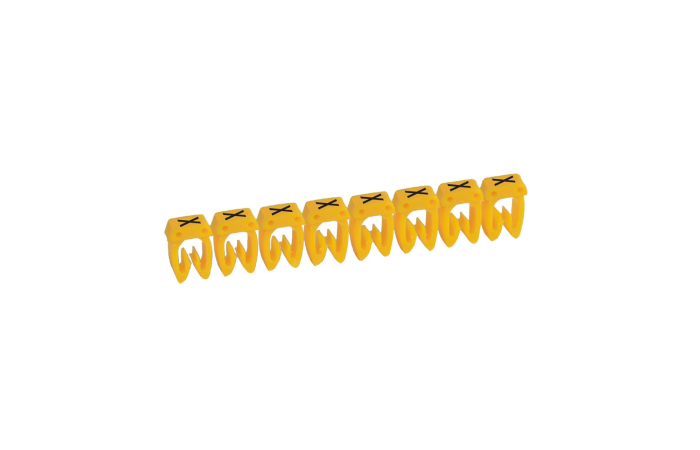Markiruotė "X" laidui užspaudžiama 0.5-1.5mm2 juoda/geltona [300] - LEGRAND