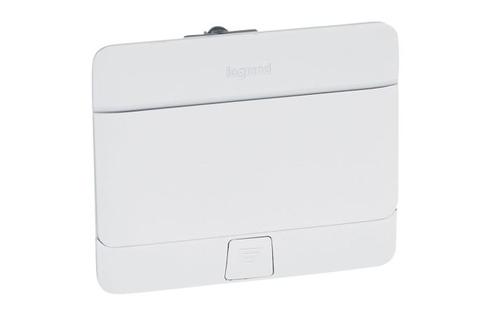 Dėžutė su dangčiu grindims 2 vietų (4 modulių ) balta - LEGRAND